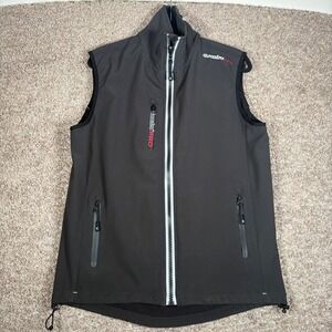 Gaastra Pro Mens Softshell Vest Black Full Zip Pockets Size M Technical Sailing